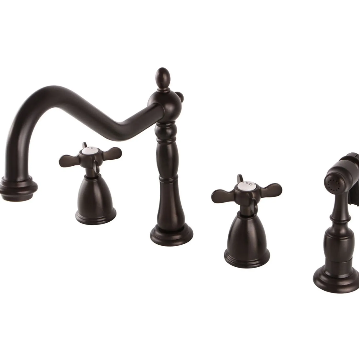 Online Essex 8" to 16" Widespread Kitchen Faucet with Brass Sprayer Widespread Kitchen Faucets