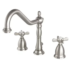 Clearance Essex Widespread Lavatory Faucet with Brass Pop-up and Cross Handles 8" Widespread