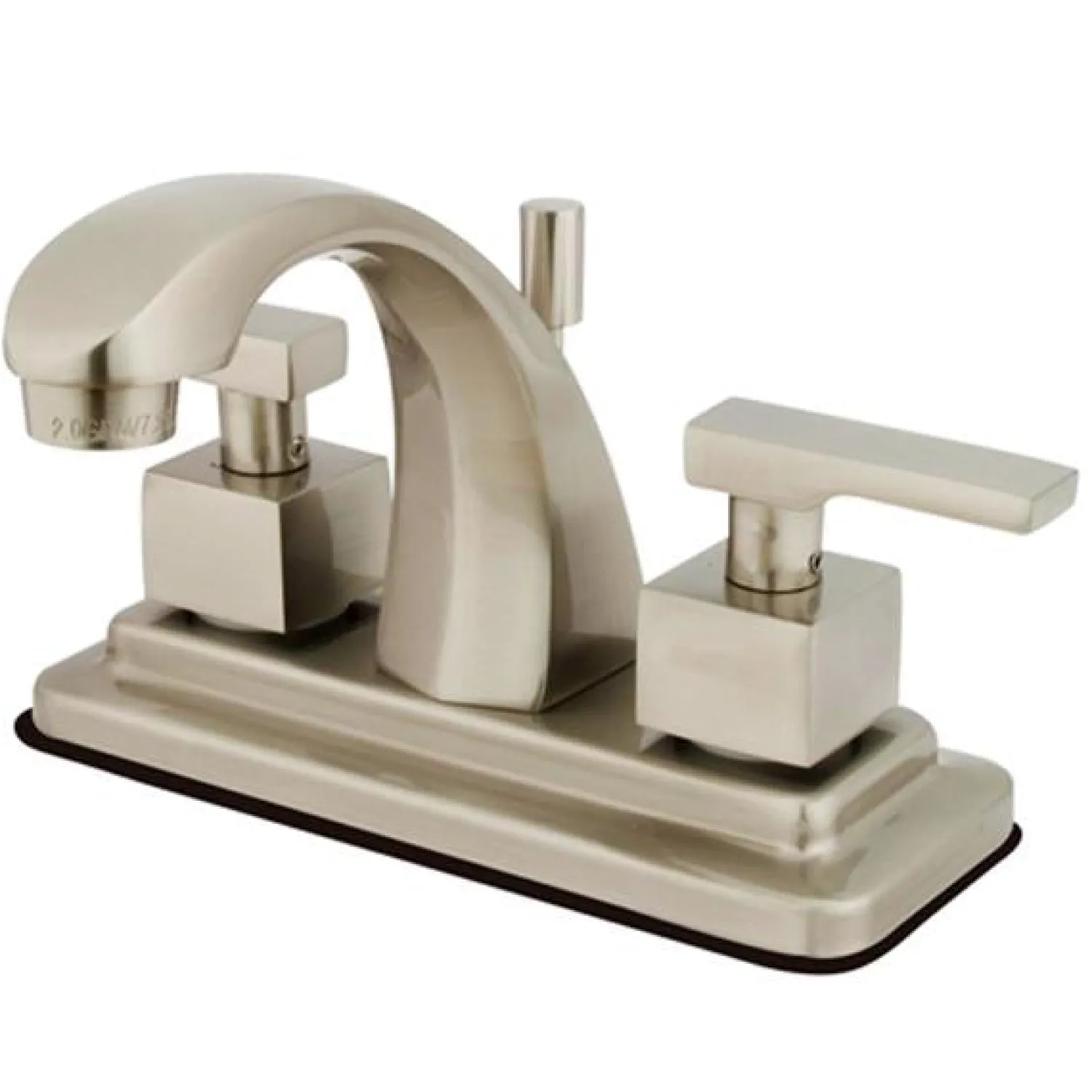 Executive Two Handle 4" Centerset Lavatory Faucet with Brass Pop-up 4" Center Set