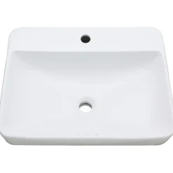 Sale Fauceture Century 23-Inch Rectangular Ceramic Drop-In Bathroom Sink Drop-In / Top Mount Sinks