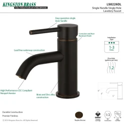 Online Fauceture Concord Single-Handle Monoblock Bathroom Faucet Single Hole