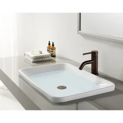 Online Fauceture Concord Single-Handle Monoblock Bathroom Faucet Single Hole