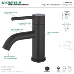 Online Fauceture Concord Single-Handle Monoblock Bathroom Faucet Single Hole