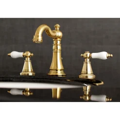 Sale Fauceture English Classic 3-Hole Widespread Bathroom Faucet 8