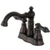 Fauceture FSC160XAKL-P Duchess 4 in. Centerset Bathroom Faucet with Brass Pop-Up 4" Center Set