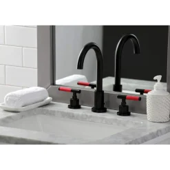 Online Fauceture FSC892XCKL-P Kaiser Widespread Bathroom Faucet with Brass Pop-Up 8