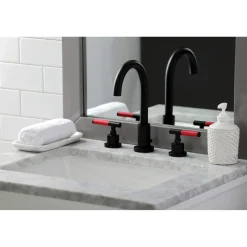 Online Fauceture FSC892XCKL-P Kaiser Widespread Bathroom Faucet with Brass Pop-Up 8