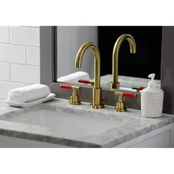 Online Fauceture FSC892XCKL-P Kaiser Widespread Bathroom Faucet with Brass Pop-Up 8