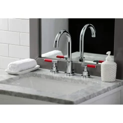 Online Fauceture FSC892XCKL-P Kaiser Widespread Bathroom Faucet with Brass Pop-Up 8