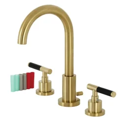 Online Fauceture FSC892XCKL-P Kaiser Widespread Bathroom Faucet with Brass Pop-Up 8