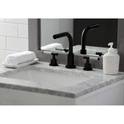 Sale Fauceture FSC895XCKL-P Kaiser Widespread Bathroom Faucet with Brass Pop-Up 8" Widespread