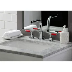 Sale Fauceture FSC895XCKL-P Kaiser Widespread Bathroom Faucet with Brass Pop-Up 8