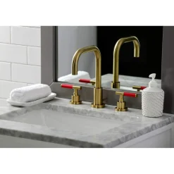 Outlet Fauceture FSC893XCKL-P Kaiser Widespread Bathroom Faucet with Brass Pop-Up 8