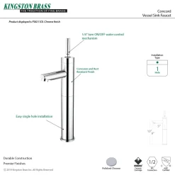 Online Fauceture FS8211DL Single-Handle Vessel Sink Faucet in Polished Chrome Vessel Faucets