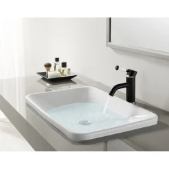 Hot Fauceture Paris Single-Handle Bathroom Faucet with Drain and Deck Plate Single Hole