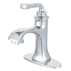 Best Fauceture Restoration Single-Handle Bathroom Faucet with Push-Up Drain and Deck Plate Single Hole