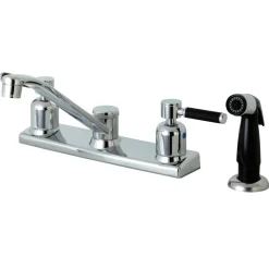 Clearance FB122DKL Centerset Kitchen Faucet in Polished Chrome Faucets With Side Spray