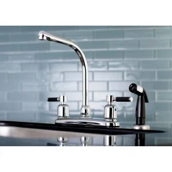 Sale FB751DKL Centerset Kitchen Faucet in Polished Chrome Faucets With Side Spray