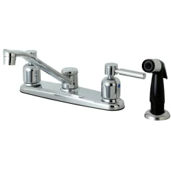 Discount FB112DL Centerset Kitchen Faucet in Polished Chrome Faucets With Side Spray