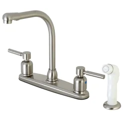 Discount FB718DL Centerset Kitchen Faucet in Brushed Nickel Faucets With Side Spray