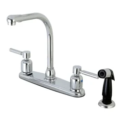 FB751DL Centerset Kitchen Faucet in Polished Chrome Faucets With Side Spray