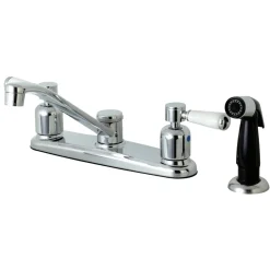 FB112DPL Centerset Kitchen Faucet in Polished Chrome Faucets With Side Spray