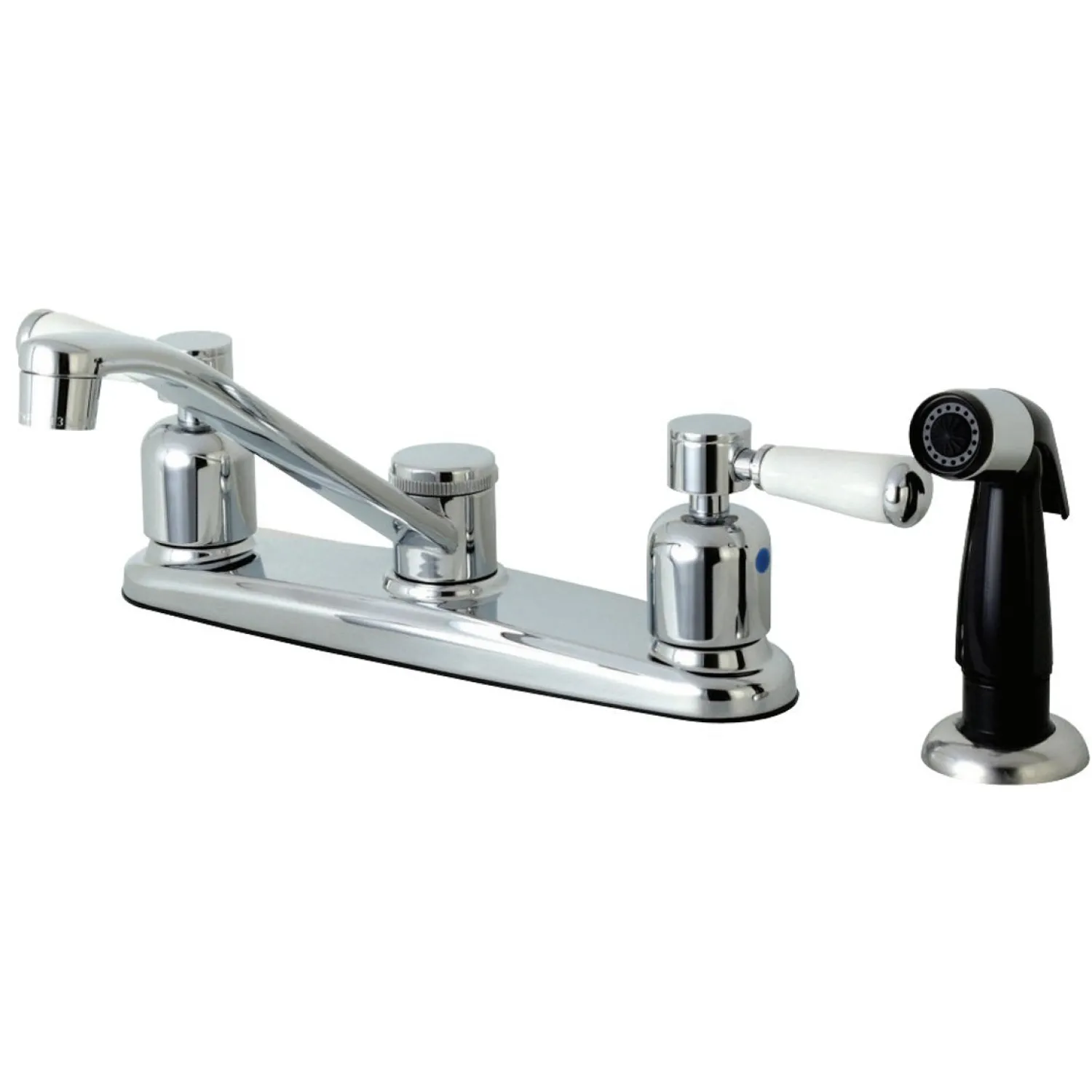 FB112DPL Centerset Kitchen Faucet in Polished Chrome Faucets With Side Spray