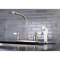 New FB718DPL Centerset Kitchen Faucet in Brushed Nickel Faucets With Side Spray