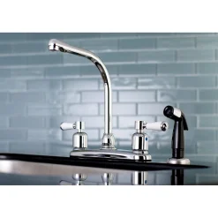 Online FB751DPL Centerset Kitchen Faucet in Polished Chrome Faucets With Side Spray