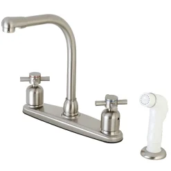 Online FB718DX Centerset Kitchen Faucet in Brushed Nickel Faucets With Side Spray