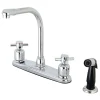 FB751DX Centerset Kitchen Faucet in Polished Chrome Faucets With Side Spray