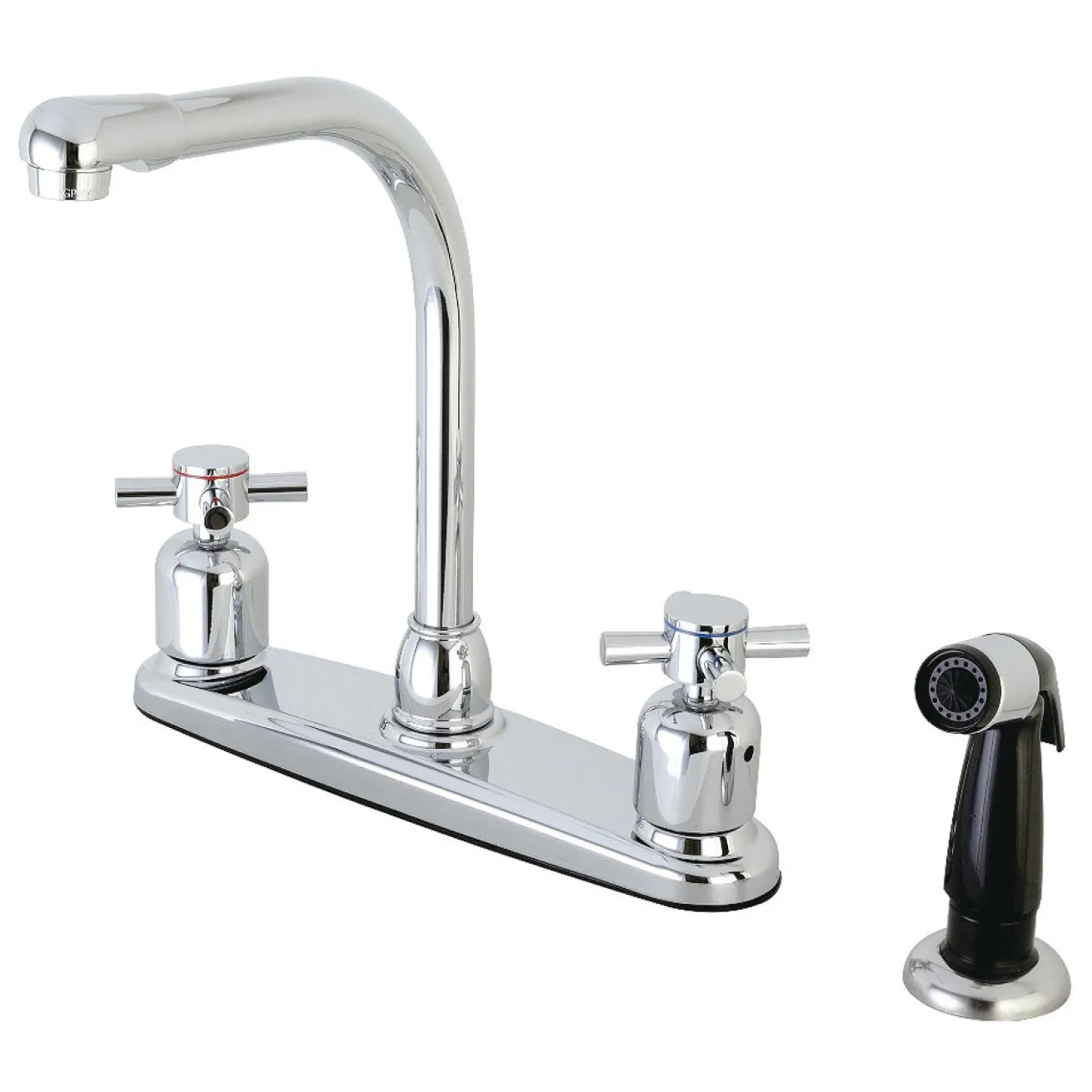 FB751DX Centerset Kitchen Faucet in Polished Chrome Faucets With Side Spray