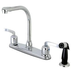 Hot FB751EFL Centerset Kitchen Faucet in Polished Chrome Faucets With Side Spray