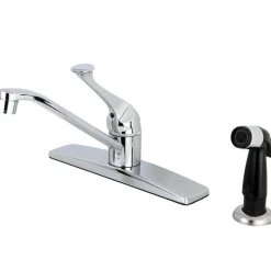 Hot FB0572 8-Inch Centerset Kitchen Faucet in Polished Chrome Faucets With Side Spray