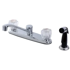 Discount FB112 8-Inch Centerset Kitchen Faucet in Polished Chrome Faucets With Side Spray