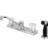Hot FB122 8-Inch Centerset Kitchen Faucet in Polished Chrome Faucets With Side Spray