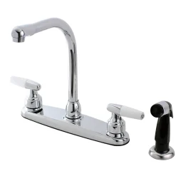 Online FB751 8-Inch Centerset Kitchen Faucet in Polished Chrome Faucets With Side Spray