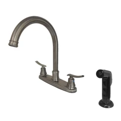 Sale FB7794JLSP Centerset Kitchen Faucet in Black Stainless Faucets With Side Spray