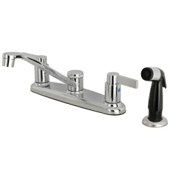 FB112NDL 8-Inch Centerset Kitchen Faucet in Polished Chrome Faucets With Side Spray