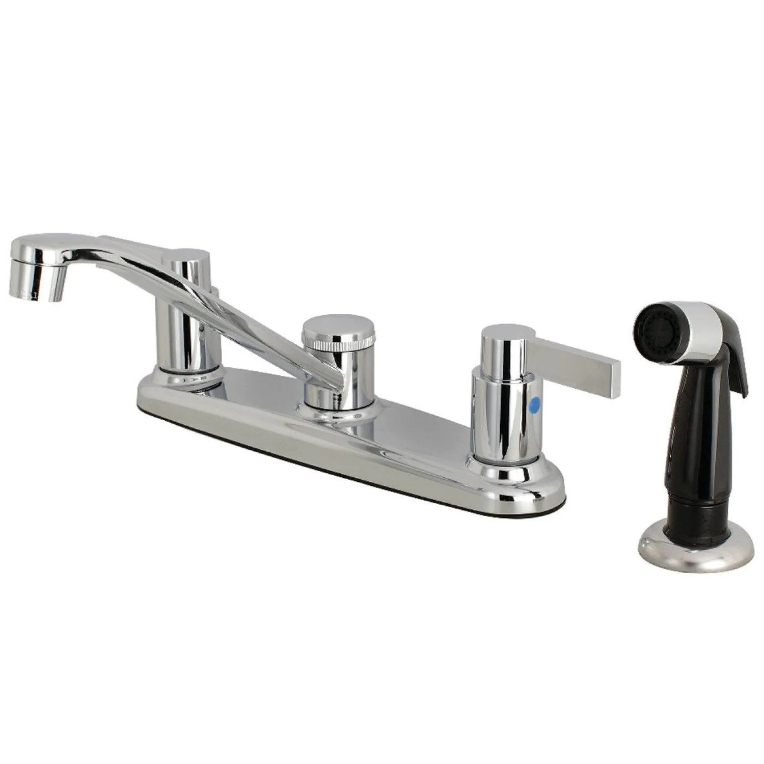 FB112NDL 8-Inch Centerset Kitchen Faucet in Polished Chrome Faucets With Side Spray