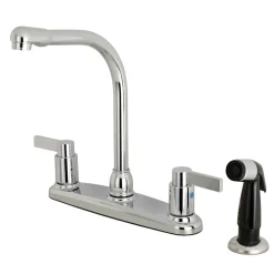 Hot FB751NDL 8-Inch Center High-Arch Kitchen Faucet in Polished Chrome Faucets With Side Spray