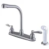 Sale FB718NFL 8-Inch Center High-Arch Kitchen Faucet in Brushed Nickel Faucets With Side Spray
