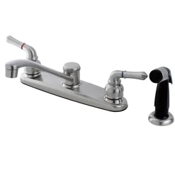Outlet FB272SN 8-Inch Centerset Kitchen Faucet in Satin Nickel Faucets With Side Spray