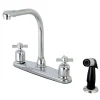 Best FB751ZX Centerset Kitchen Faucet in Polished Chrome Faucets With Side Spray
