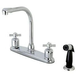 Best FB751ZX Centerset Kitchen Faucet in Polished Chrome Faucets With Side Spray