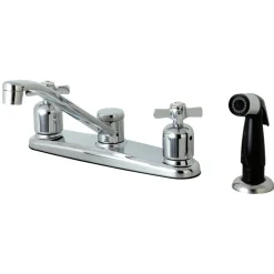 Hot FB112ZX Centerset Kitchen Faucet in Polished Chrome Faucets With Side Spray