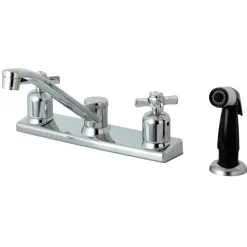Online FB122ZX Centerset Kitchen Faucet in Polished Chrome Faucets With Side Spray