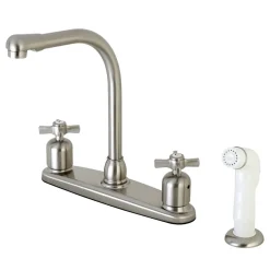 Clearance FB718ZX Centerset Kitchen Faucet in Brushed Nickel Faucets With Side Spray
