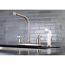 Clearance FB718ZX Centerset Kitchen Faucet in Brushed Nickel Faucets With Side Spray