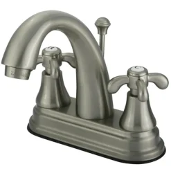 New French Country Classic Two Handle 4" Centerset Lavatory Faucet with Brass Pop-up 4" Center Set